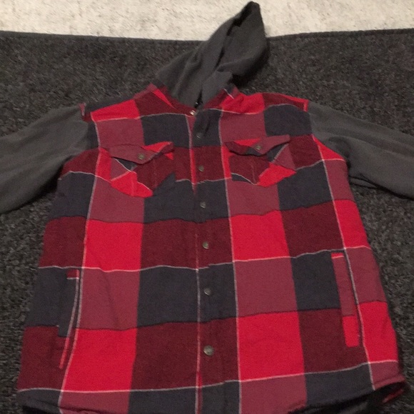 Boys flannel sweatshirt jacket - Picture 1 of 7